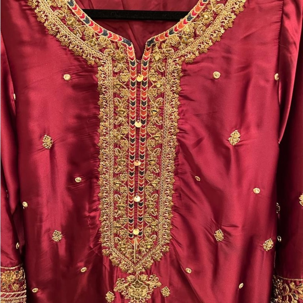 Large silk embroidered kurta indian/Pakistani kurta shirt embroidered tunic